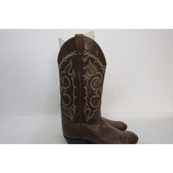 TONY LAMA Gold Label Mens Size 9.5 B Narrow Width Brown Leather Cowboy Boots main image 7